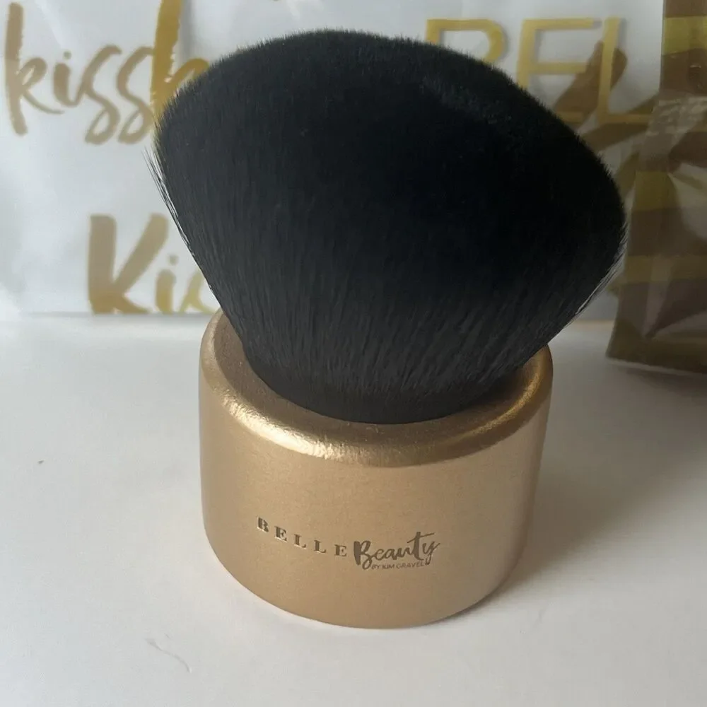 Belle Beauty Get That Glow Bronzabell Bronzer Tuscan Sun Kabuki Brush Lippie